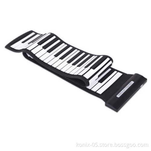 USB 88-key roll up piano with silicone keyboard for PC